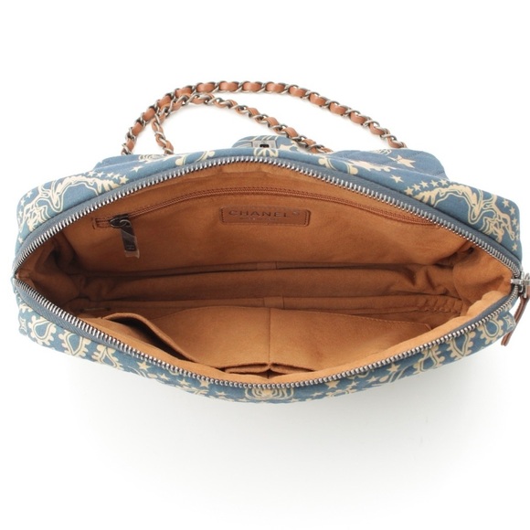 10.700 onsite ! Chanel Paris Dallas Blue Medium flap Bag - Picture 7 of 10